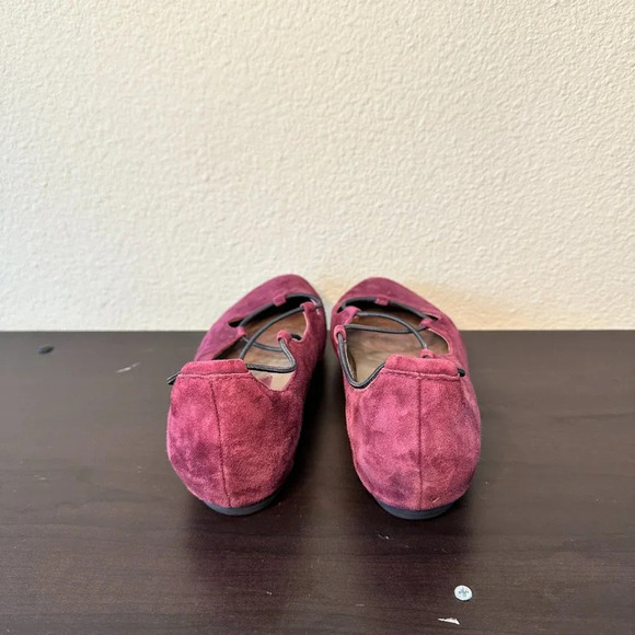EARTHIES EARTH BRAND Purple Lace Up Suede Ballet Flats - 8 - Picture 8 of 12